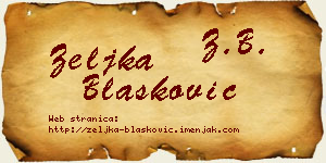 Željka Blašković vizit kartica